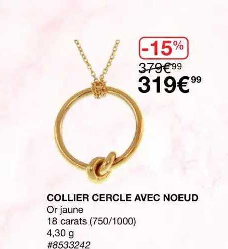 collier cercle avec nœud