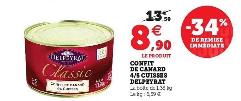 Confit De Canard 4-5 Cuisses Delpeyrat