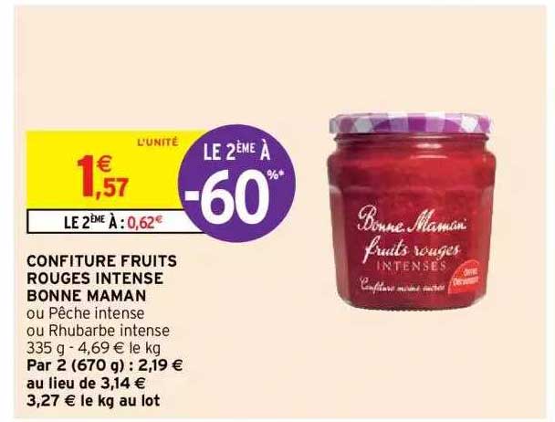 confiture fruits rouges intense bonne maman