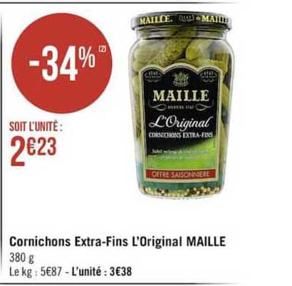 cornichons extra-fins l'original maille