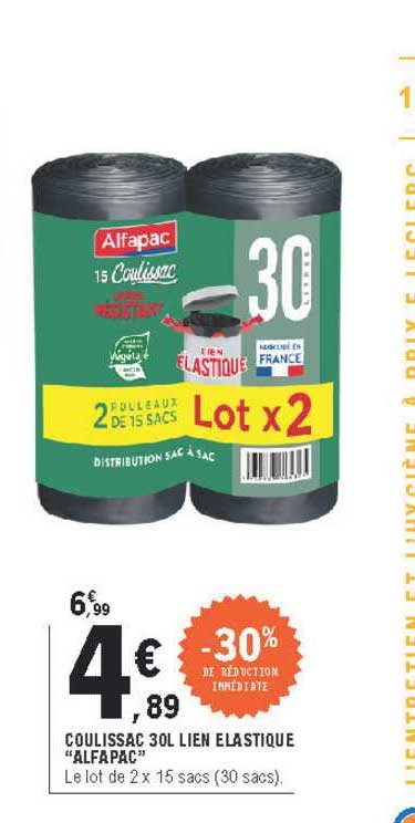 Coulissac 30l Lien élastique "alfapac"