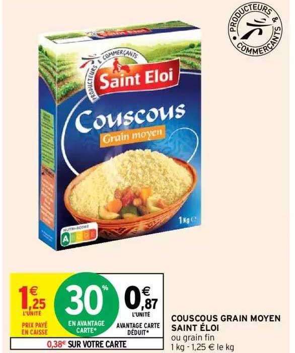 Couscous Grain Moyen Saint éloi