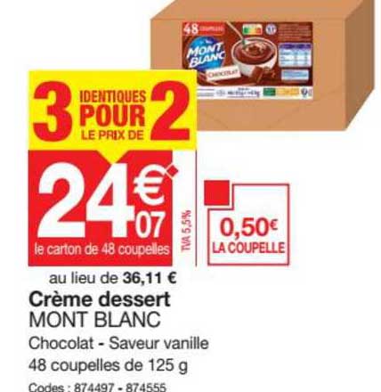 creme dessert mon blanc
