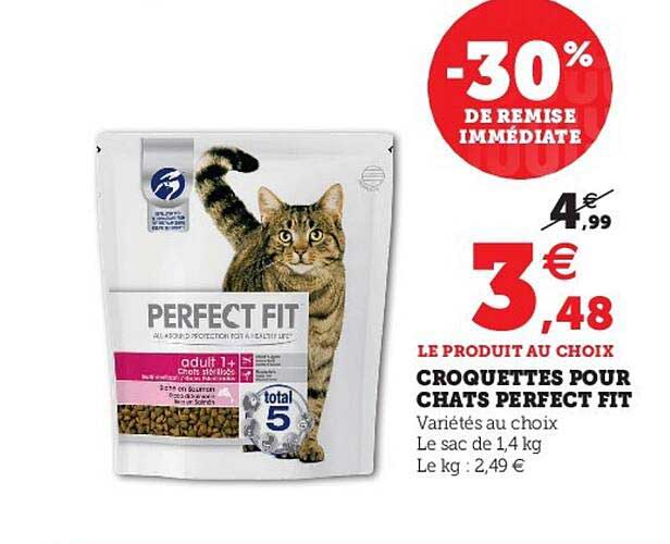 Croquettes Pour Chats Perfect Fit -30% De Remise Immédiate