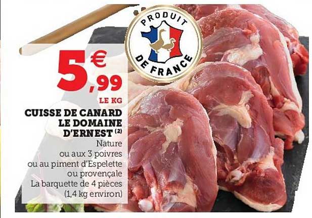 cuisse de canard le domaine d'ernest