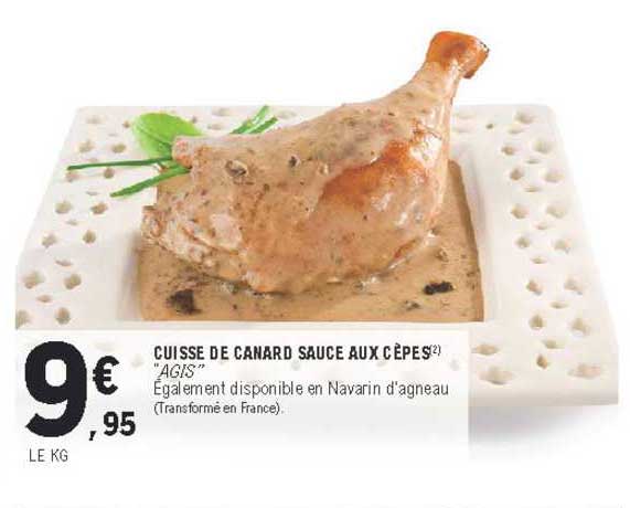 cuisse de canard sauce aux cèpes "agis"