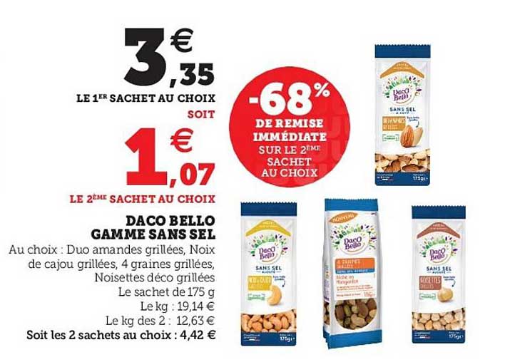 daco bello gamme sans sel