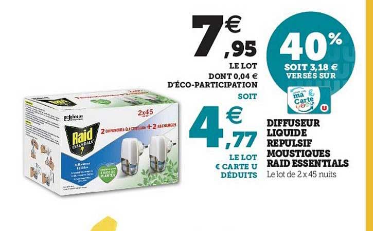 Diffuseur Liquide Repulsif Moustiques Raid Essentials