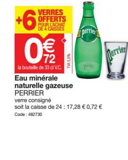 Eau Minérale Naturelle Gazeuse Perrier