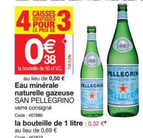 eau minérale naturelle gazeuse san pellegrino