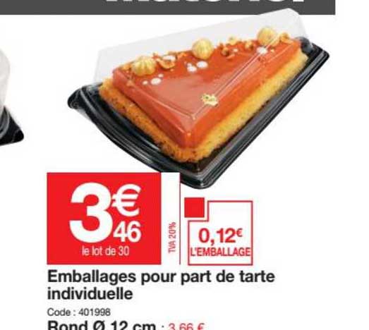 emballages pour part de tarte individuelle