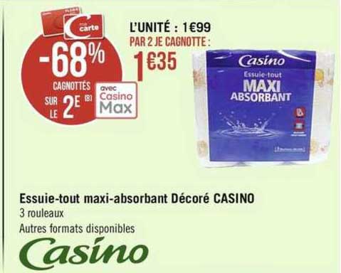 essuie-tout maxi-absorbant décoré casino
