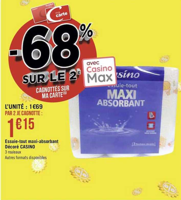 essuie-tout maxi-absorbant décoré casino