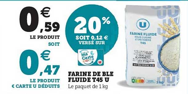 farine de blé fluide t45 u