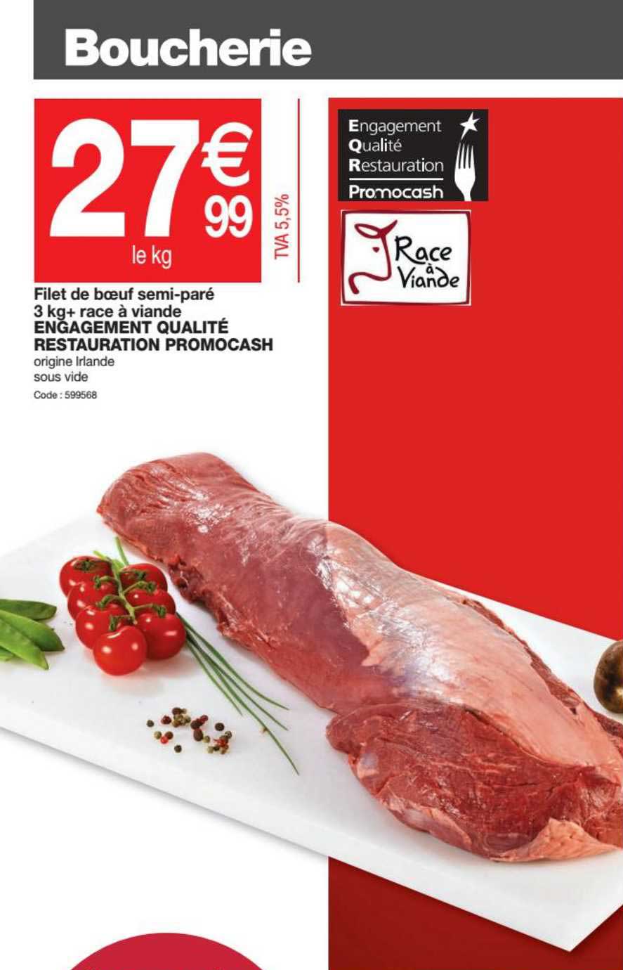 filet de boeuf semi-pare 3 kg