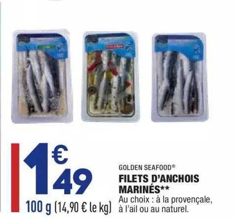 Filets D'anchois Marinés Golden Seafood