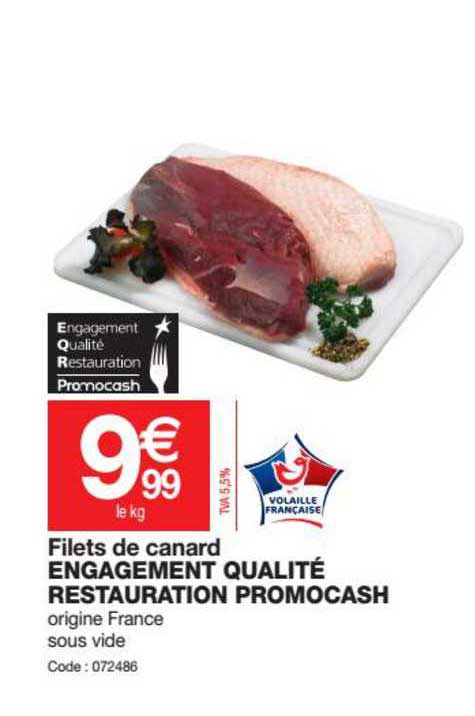 filets de canard engagement qualite restauration promocash