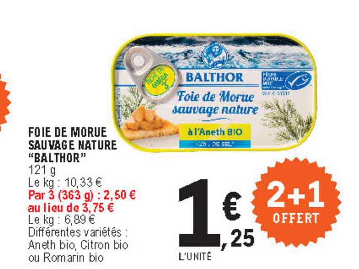 Foie De Morue Sauvage Nature "balthor"