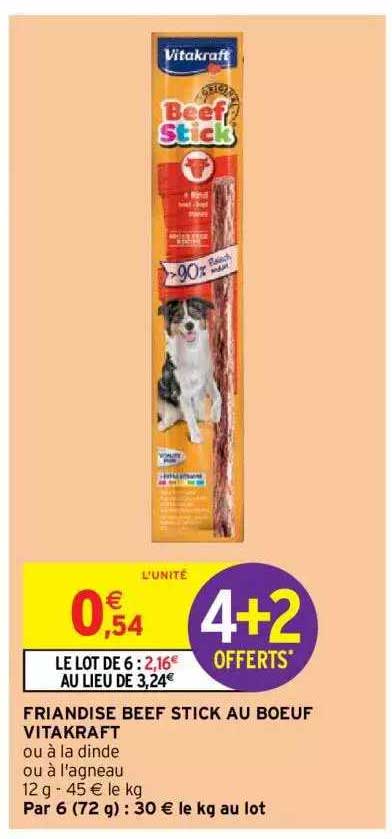friandise beef stick au bœuf vitakraft