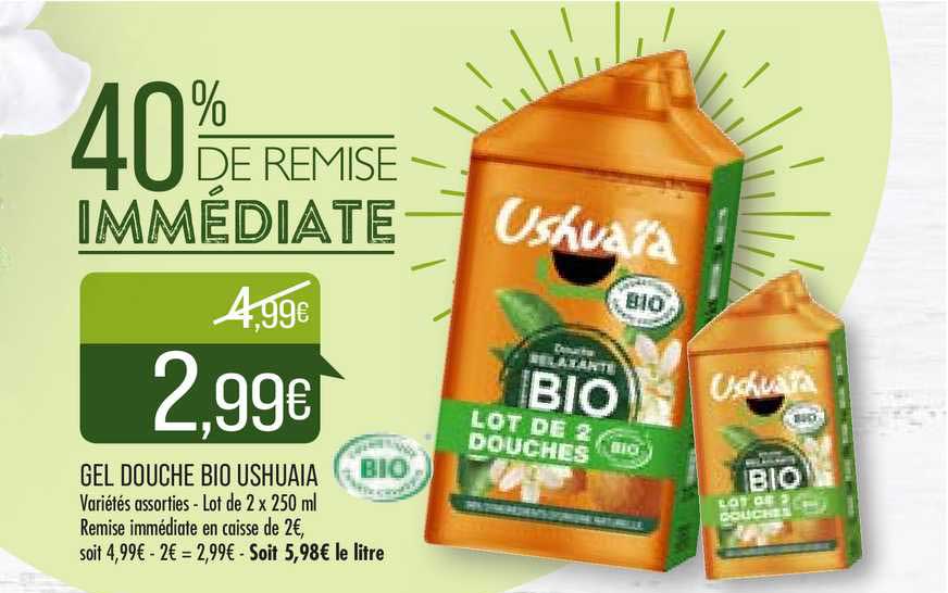 Gel Douche Bio Ushuaia 40% De Remise Immédiate