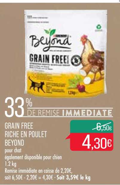 grain free riche en poulet beyond 33% de remise immediate
