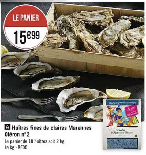 huître fines de claires marennes oléron n°2