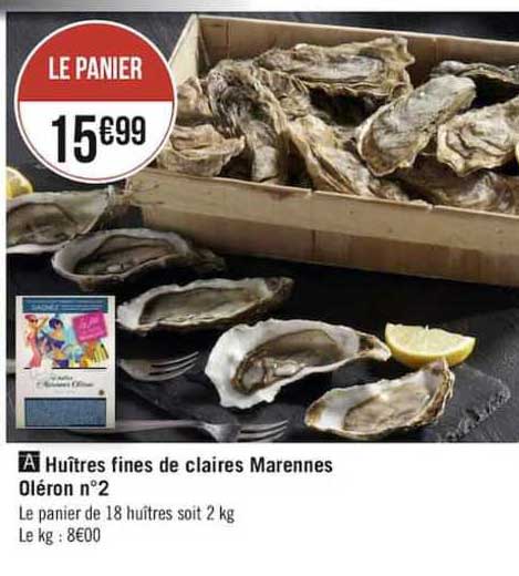 huîtres fines de claires marennes oléron n°2