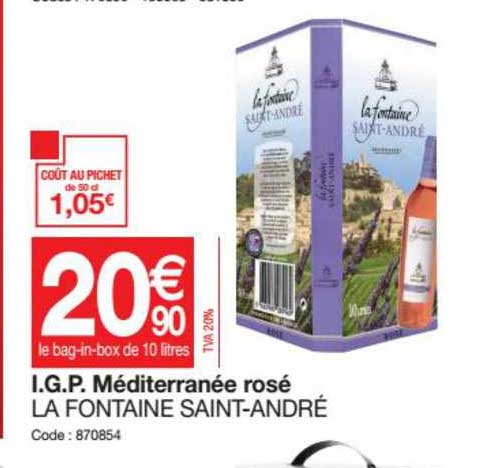 i.g.p. méditerranée rosé la fontaine saint-andré