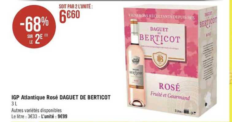 igp atlantique rosé daguet de berticot