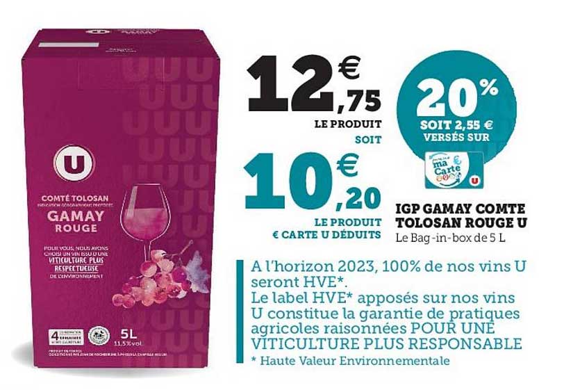 igp gamay compte tolosan rouge u