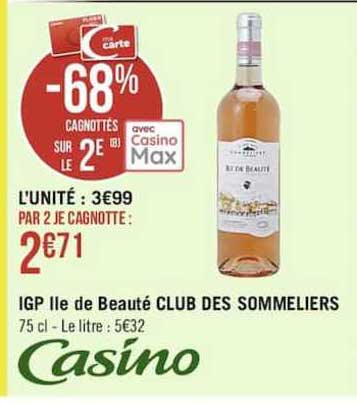 Igp île De Beauté Club Des Sommeliers