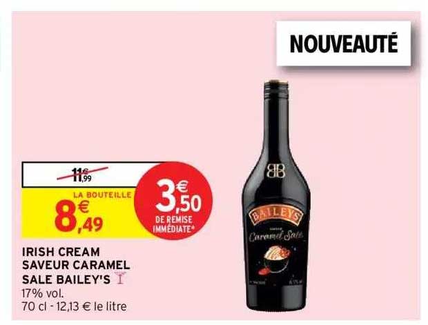 irish cream saveur caramel sale bailey's