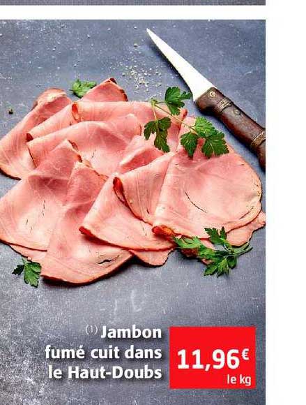 jambon fumé cuit dans le haut-doubs