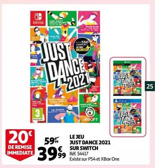 le jeu just dance 2021 sur switch
