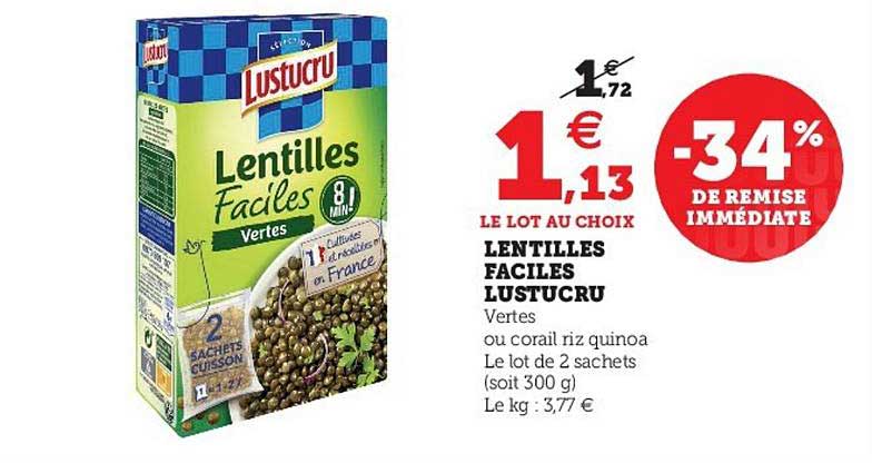 lentilles faciles lustucru