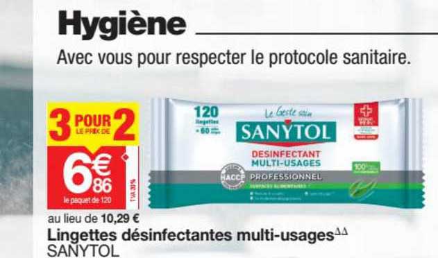 lingettes desinfectantes multi-usages