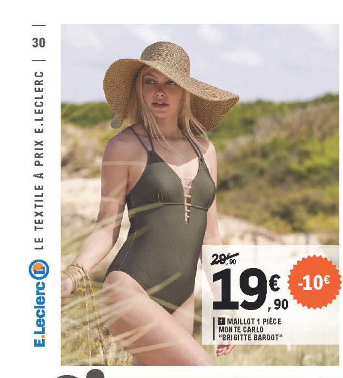 maillot 1 pièce monte carlo "brigitte bardot"