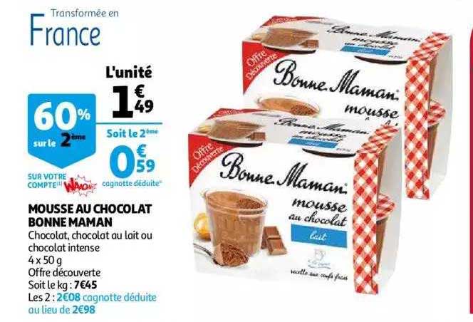 mousse au chocolat bonne maman
