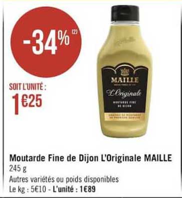 Moutarde Fine De Dijon L'originale Maille