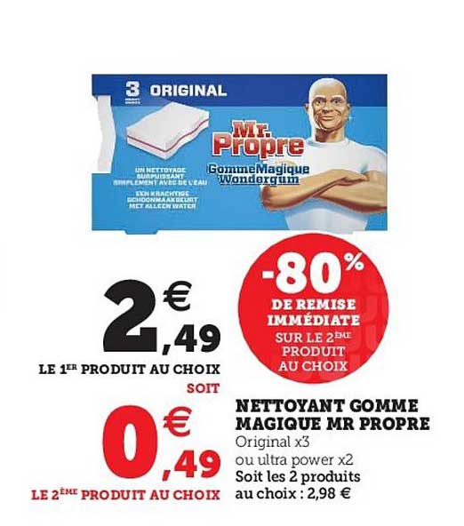 nettoyant gomme magique mr propre