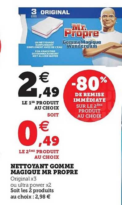 Nettoyant Gomme Magique Mr Propre
