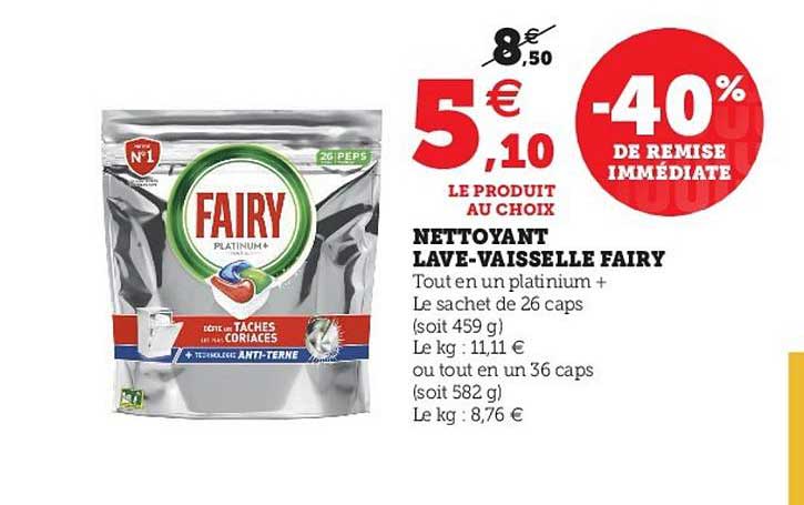 nettoyant lave-vaisselle fairy