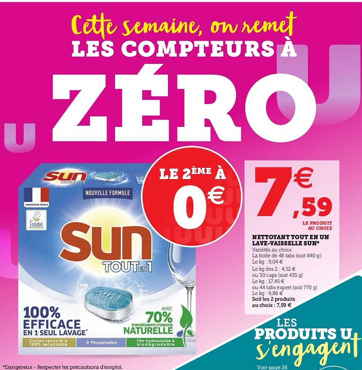 nettoyant tout en un lave-vaisselle sun