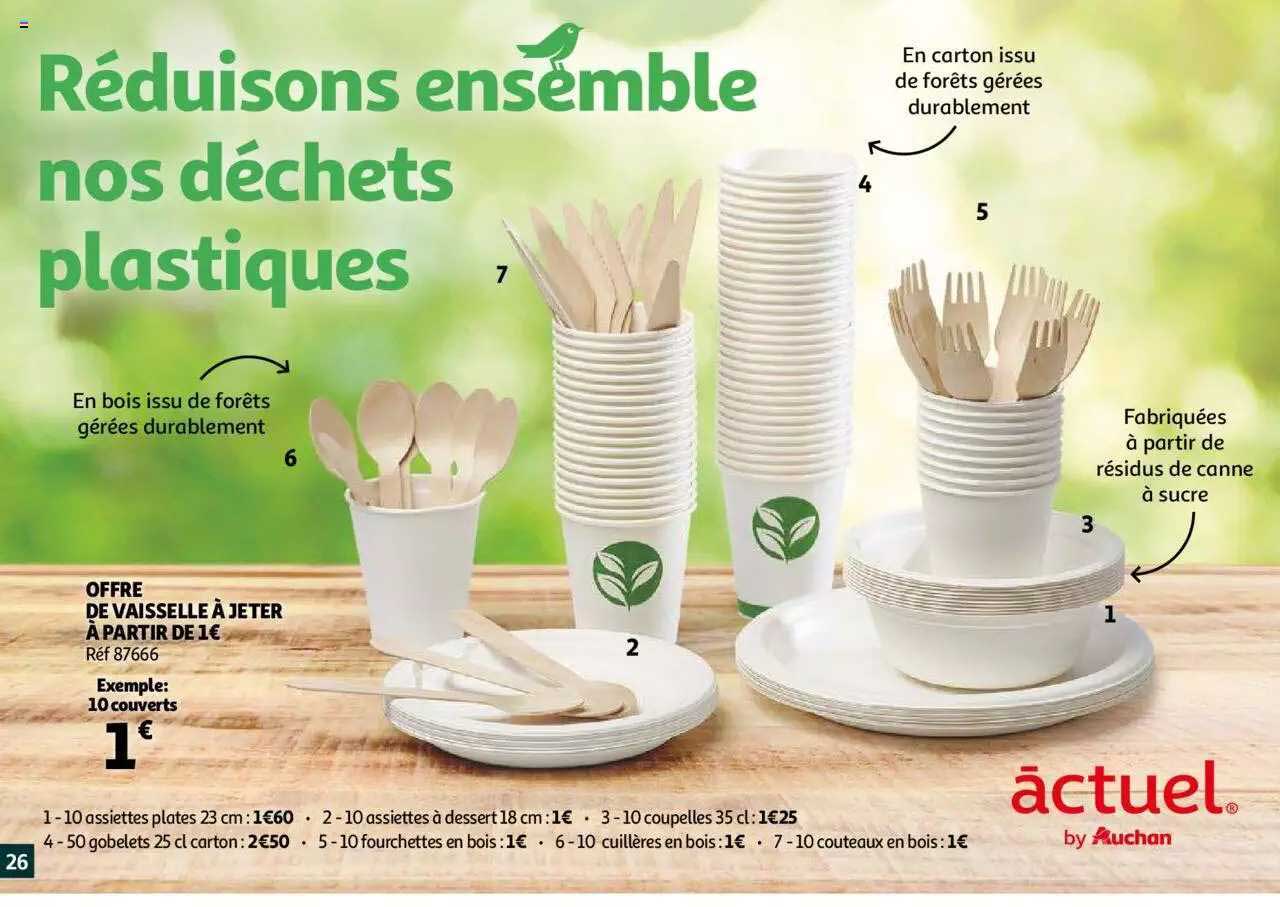 offre de vaisselle à jeter