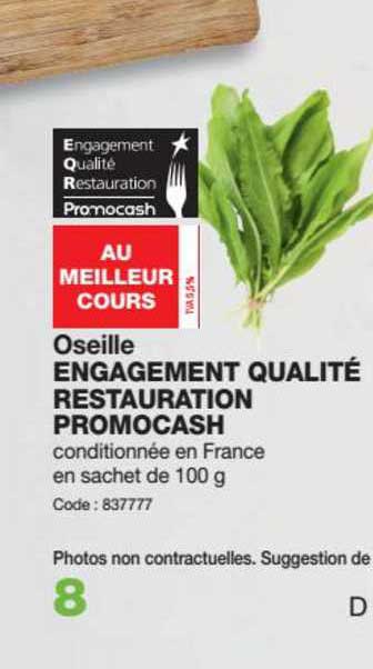 oseille engagement qualité restauration promocash