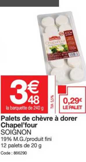 palets de chevre a dorer chapel'four soignon