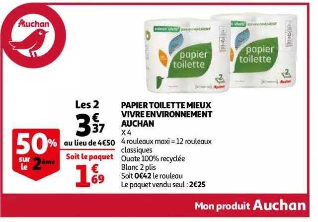 papier toilette mieux vivre environnement auchan