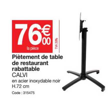 Piètement De Table De Restaurant Rabattable Calvi