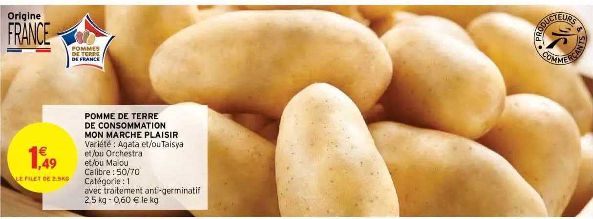 pomme de terre de consommation mon marché plaisir