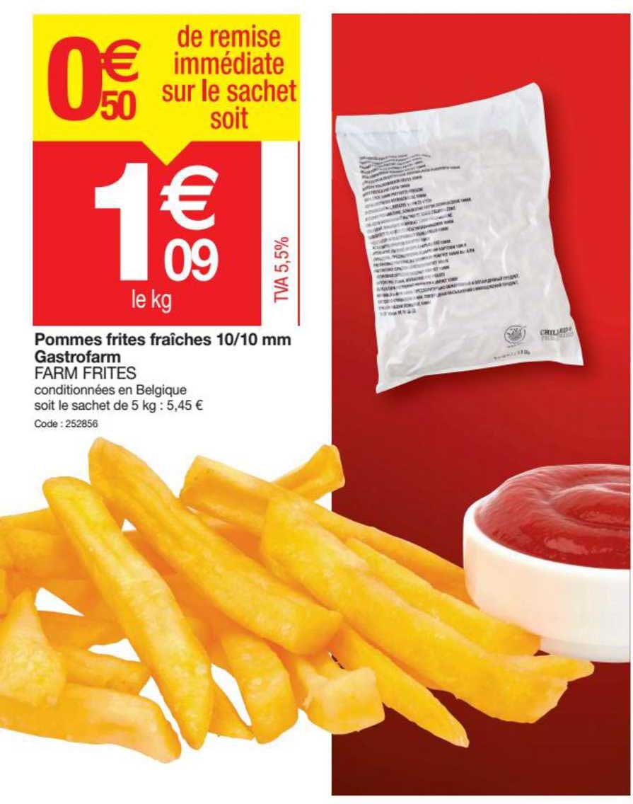 pommes frites fraiches 10-10 mm gastrofarm farm frites